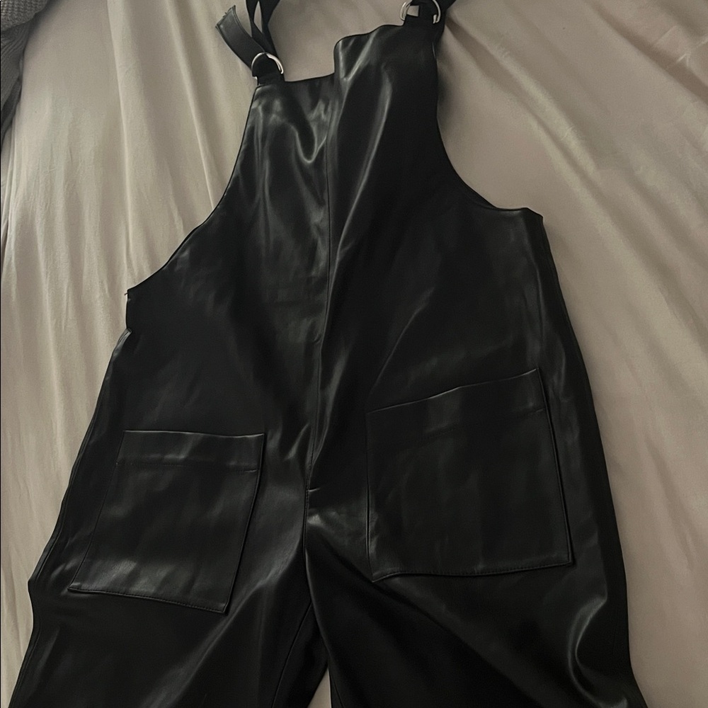 ZARA faux leather jumpsuit (S) NWT - Picture 6 of 12